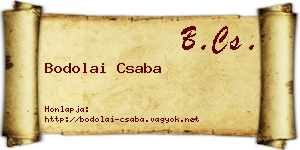 Bodolai Csaba névjegykártya